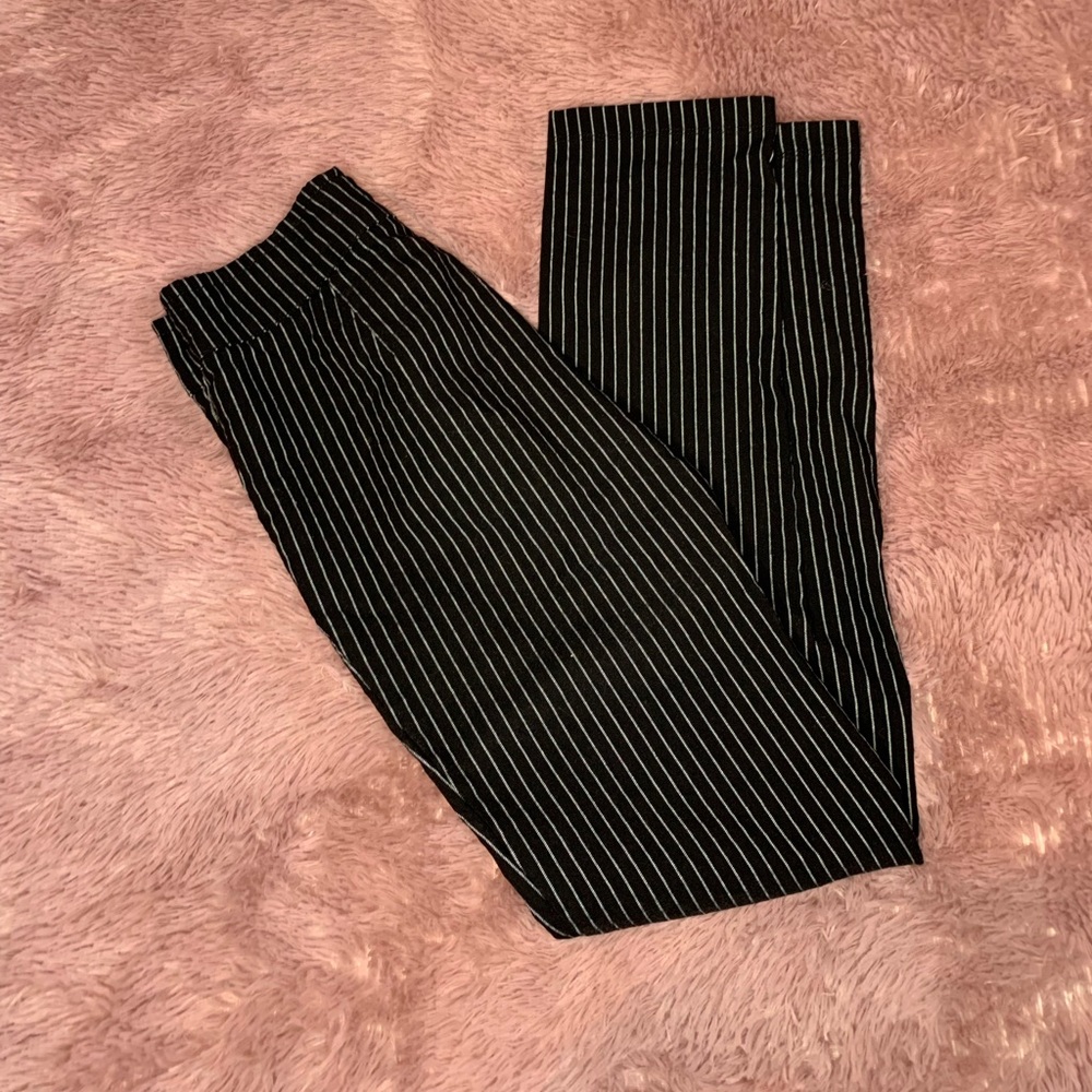 Black and white ankle length striped slacks. Worn a couple times.